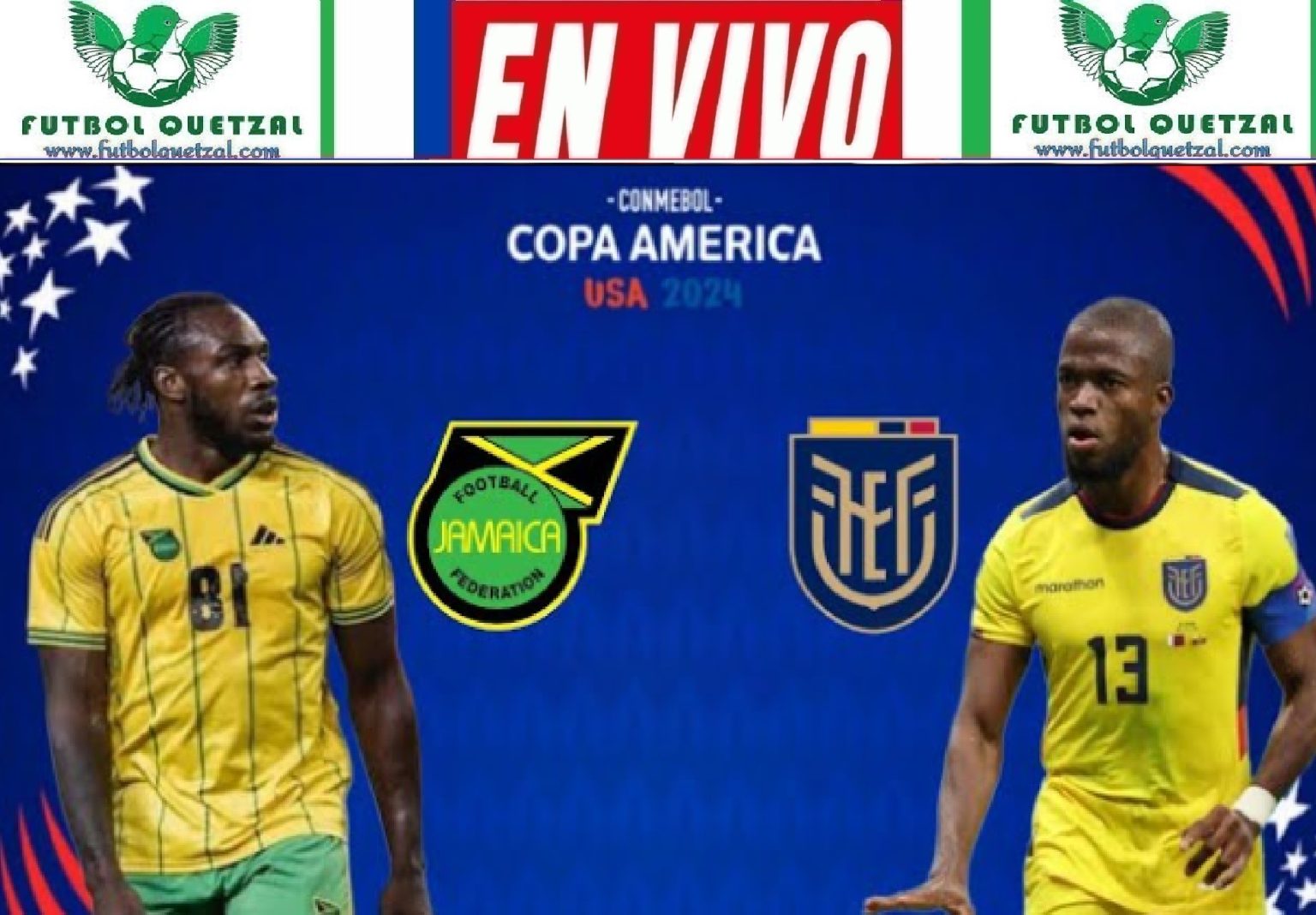 VER Ecuador vs Jamaica Ver EN VIVO ONLINE TV por la Copa América 2024