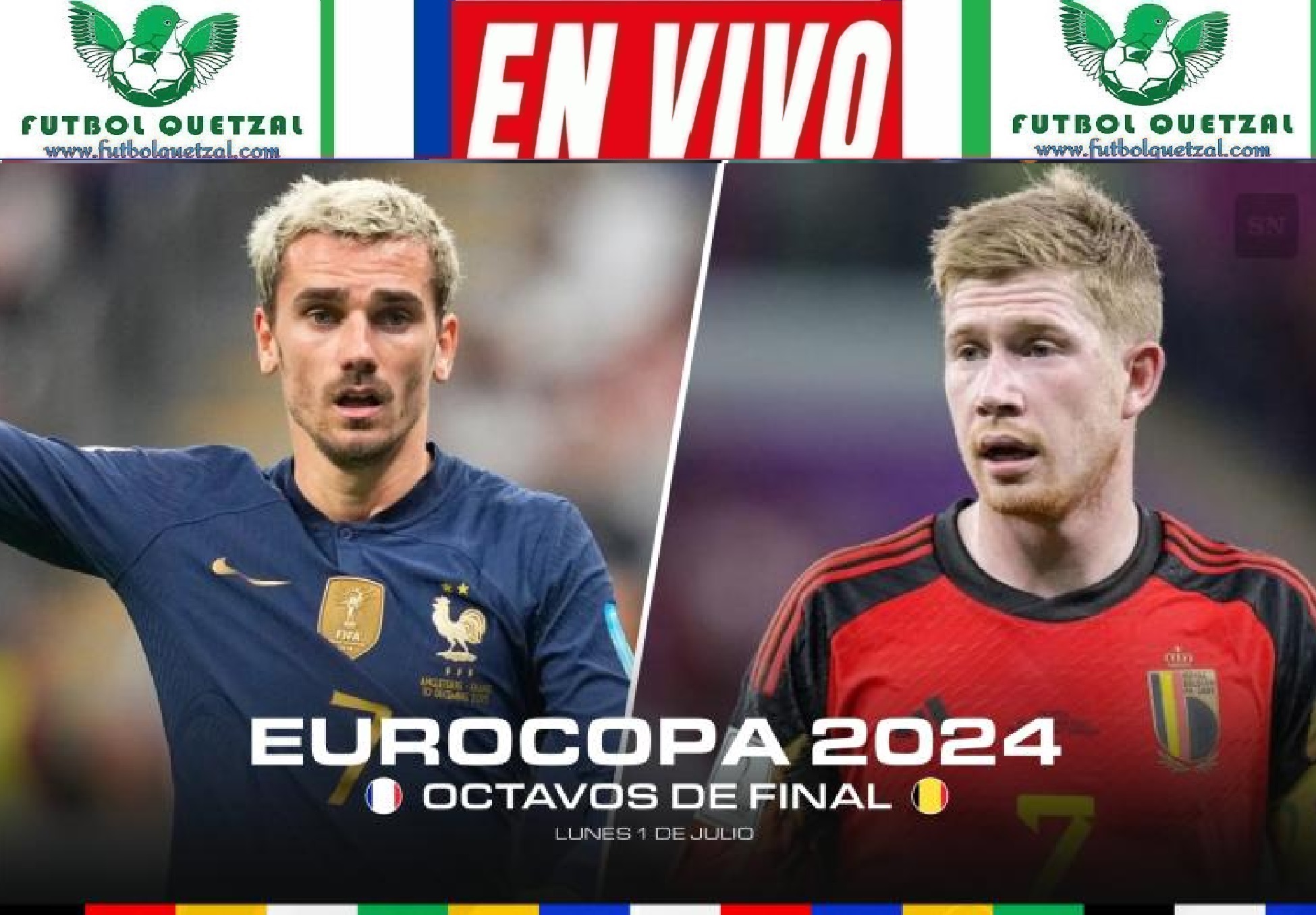 VER Francia vs Belgica EN VIVO GRATIS Eurocopa 2024