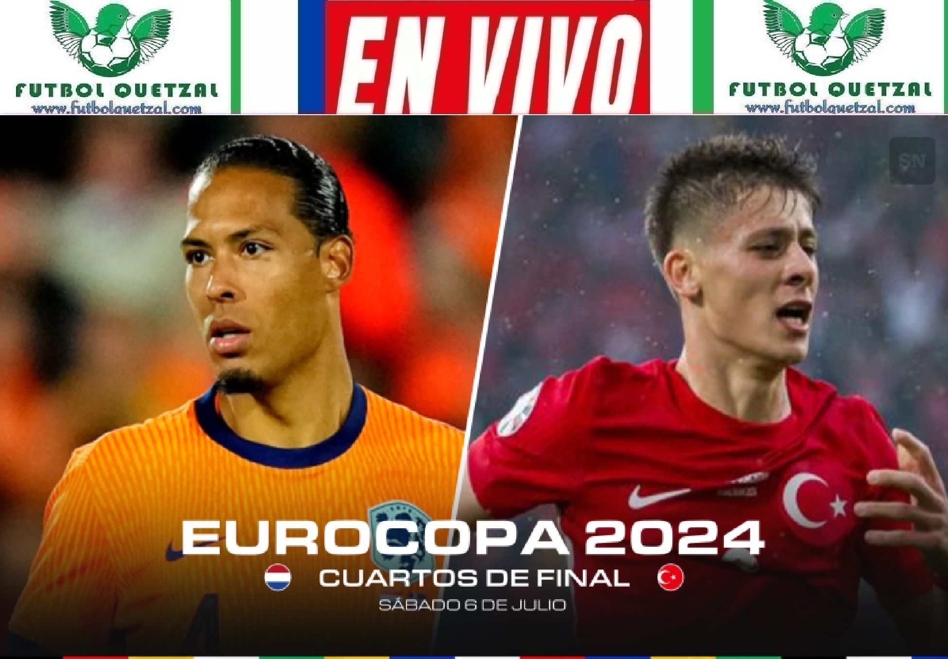 VER Paises Bajos vs Turquia EN VIVO GRATIS Eurocopa 2024